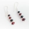 Aretes esferas de ámbar rojo