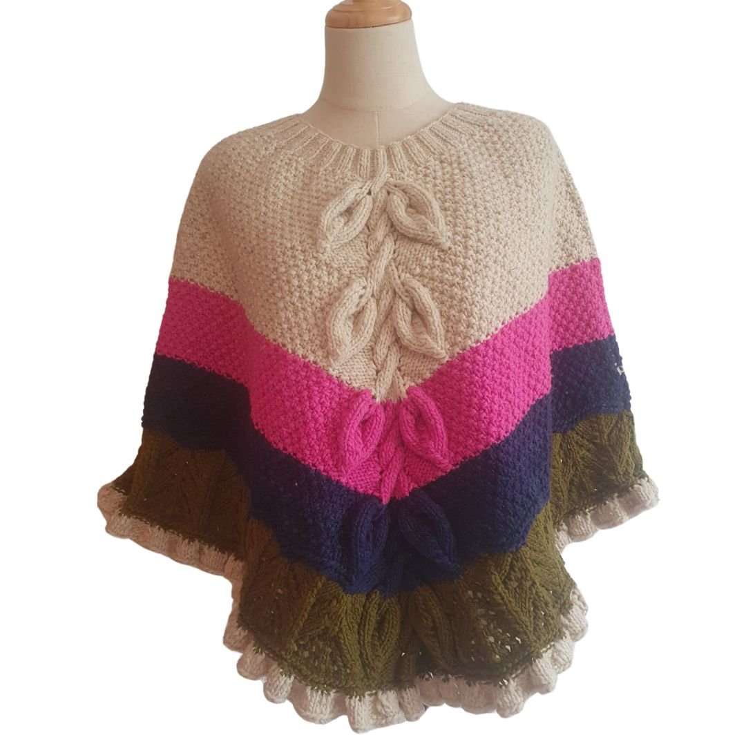 Mañanita o poncho de lana
