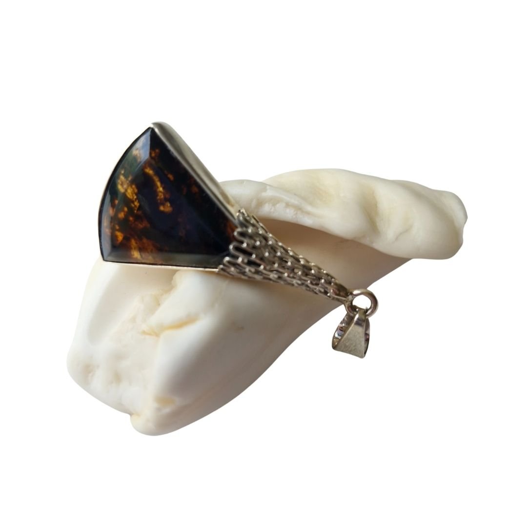 Juego de aretes y dije de ámbar de Chiapas - Imagen 4