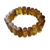Pulsera de ámbar claro cilindros