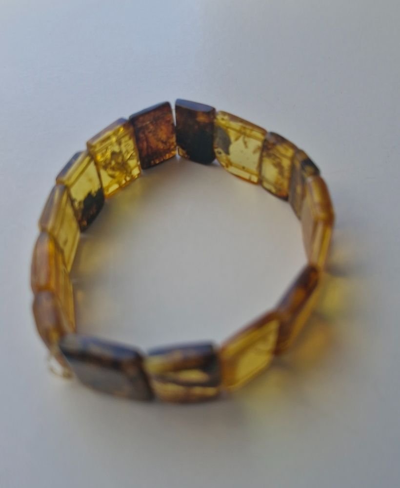 Pulsera cuadritos de ámbar - Imagen 2