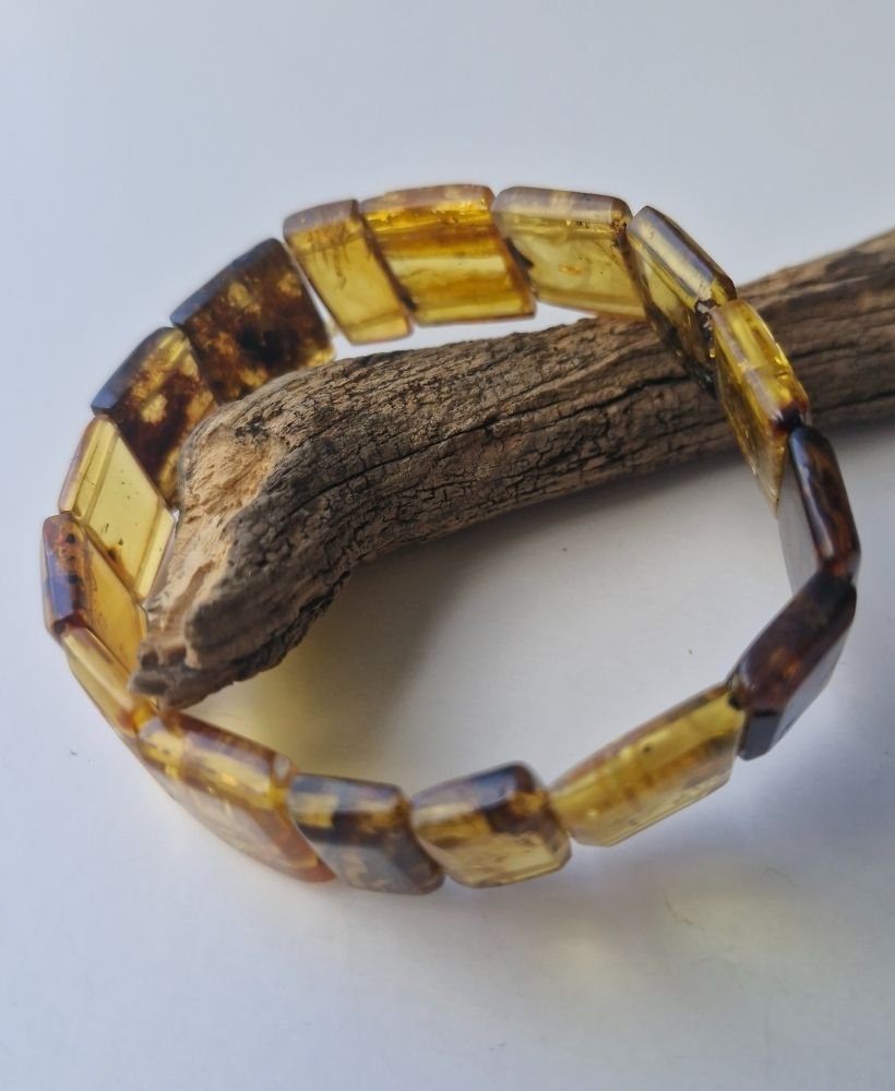 Pulsera cuadritos de ámbar