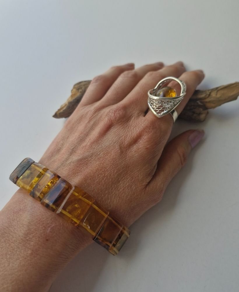 Pulsera cuadritos de ámbar - Imagen 9