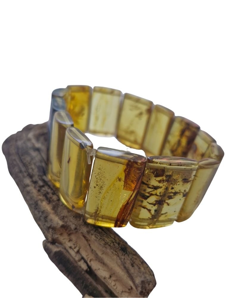Pulsera de rectángulos de ámbar