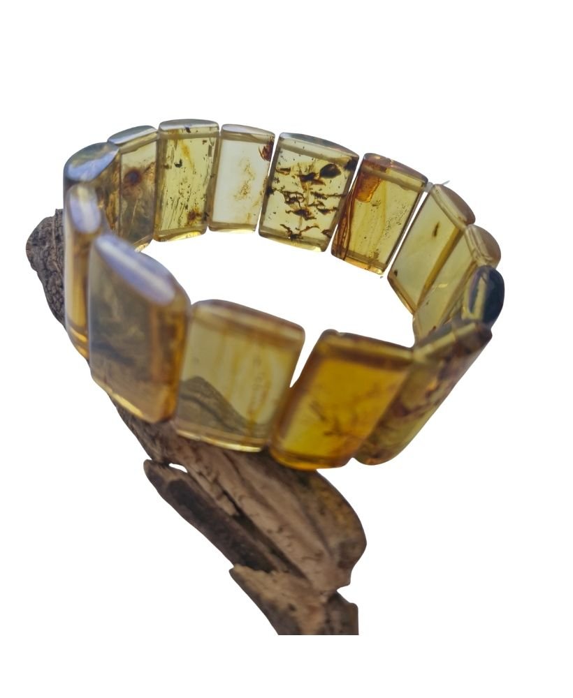 Pulsera de rectángulos de ámbar - Imagen 2