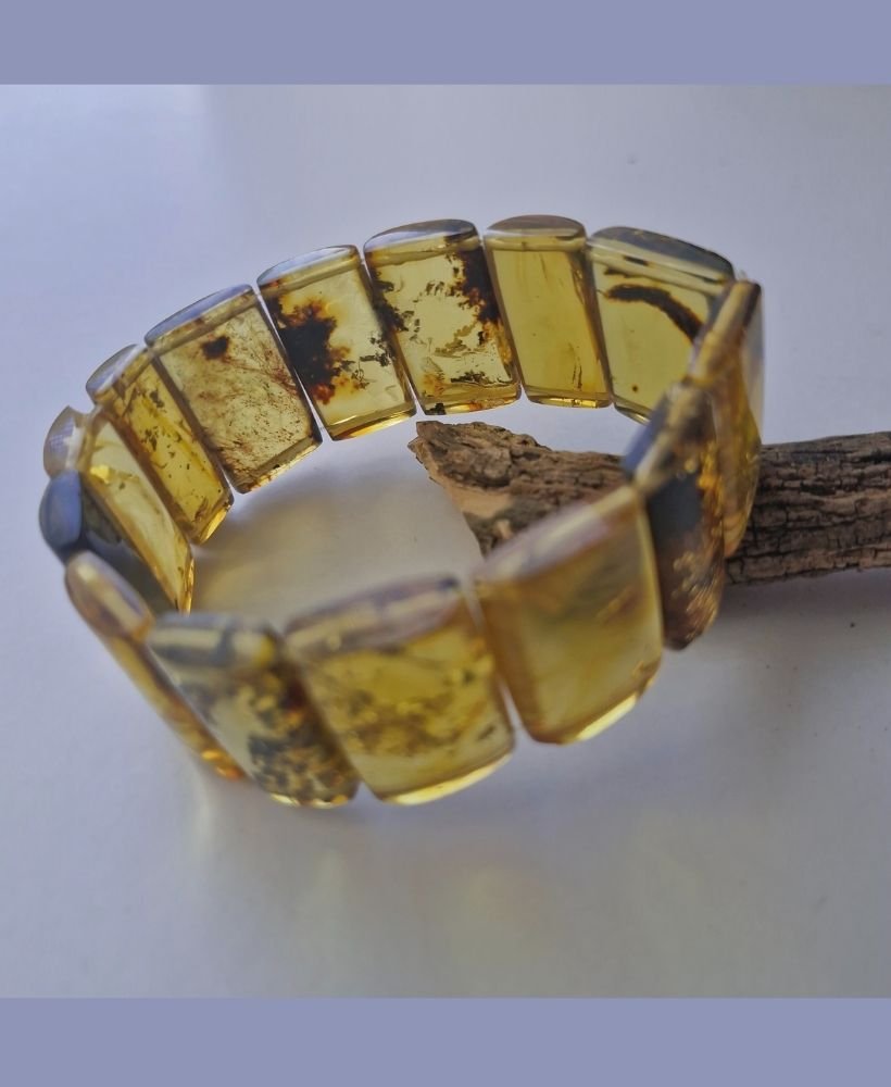 Pulsera de rectángulos de ámbar con uno oscuro - Imagen 6