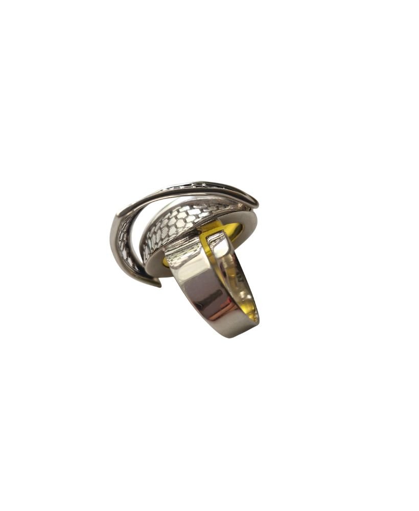 Anillo de ámbar claro ovalado ajustable - Imagen 5