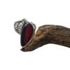 Anillo de gota ámbar rojo oscuro ajustable